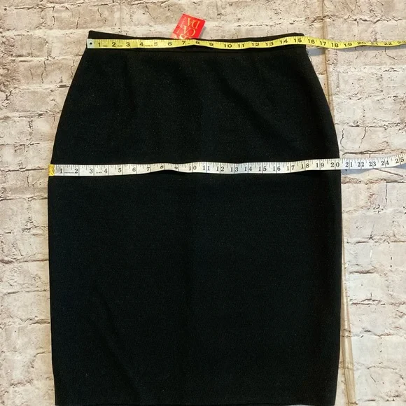 NWT ESCADA Couture black wool pencil skirt size 42 equals L